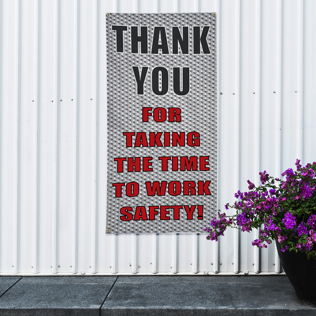 Vertical Vinyl Banner Multiple Sizes Outdoor Weatherproof Industrial Yard Signs