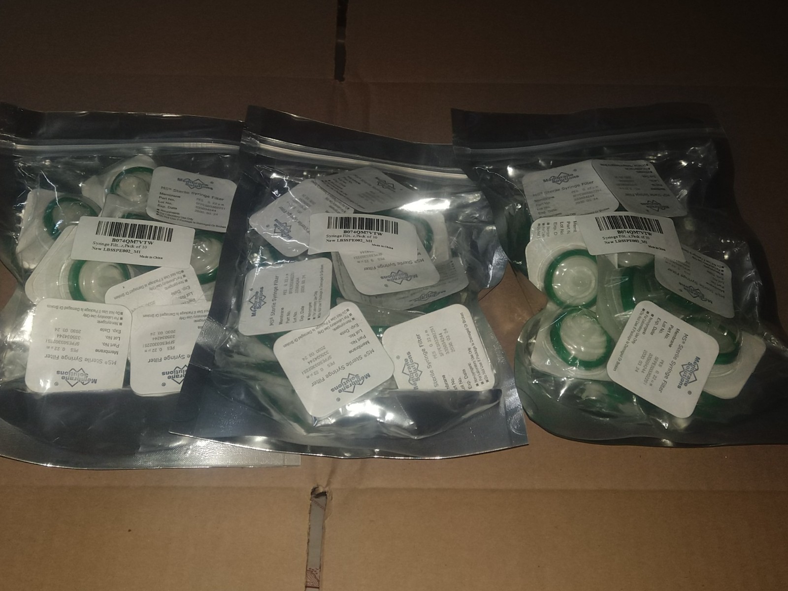 Membrane Solutions PES Syringe Filter Sterile 33mm 0.22µm 30 Pcs