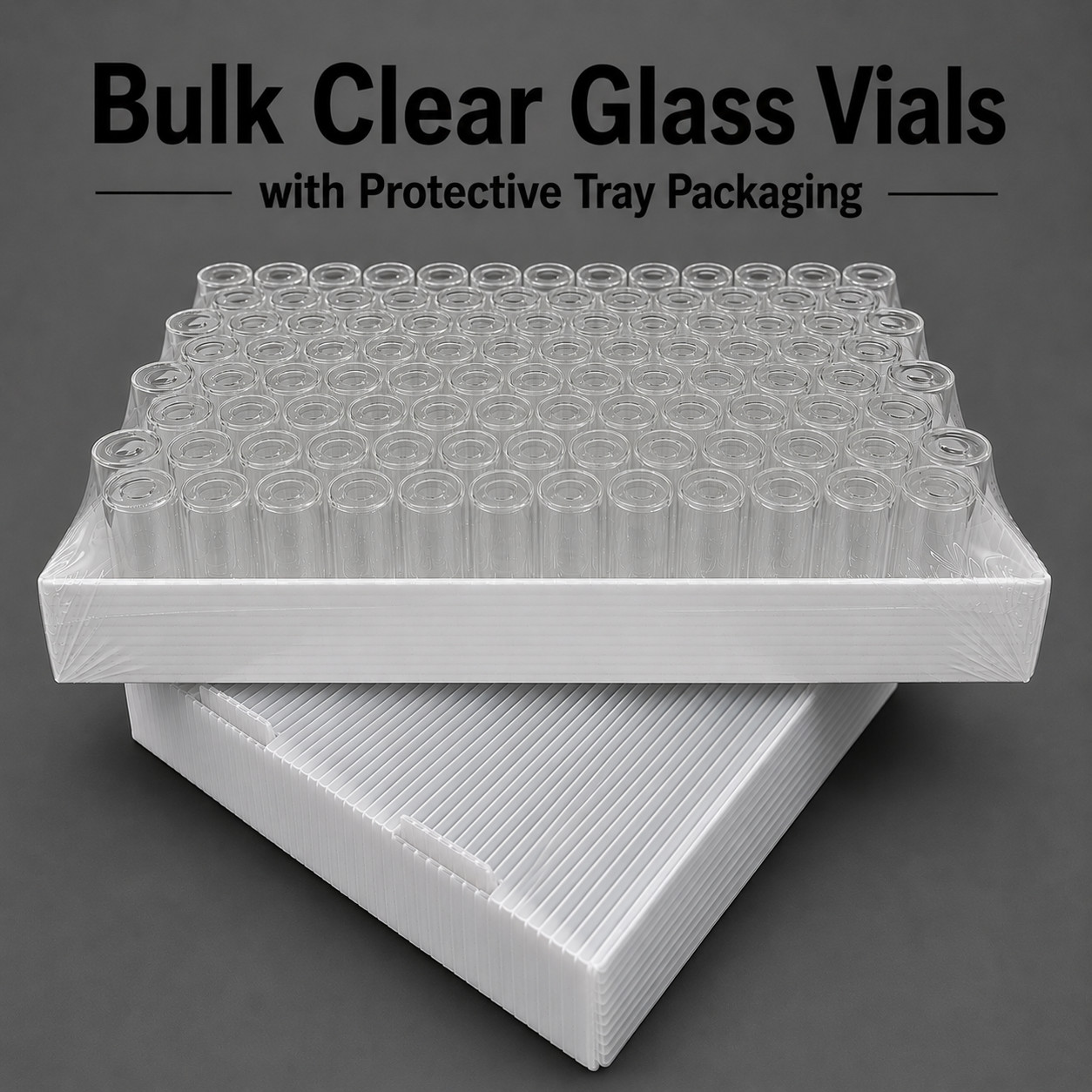 (900PCS) 10ml Tall Sample Vials Clear Glass Bottle 20mm Crimp Top Headspace J2