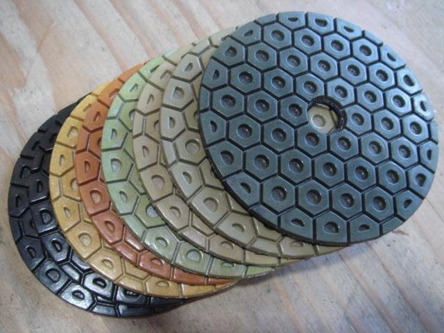 7 Inch Diamond Polishing Pads 7 Piece Set WET/DRY Granite Concrete Stone Marble
