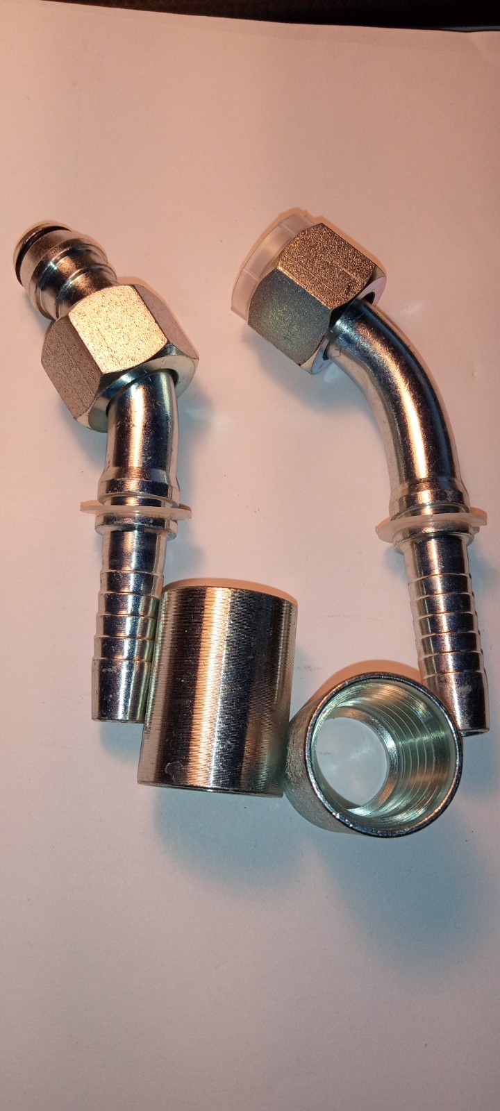 M22 x 1.5 Metric hydraulic fitting 45° Crimp On Ferrule, 20441-22-08 & 00110-08