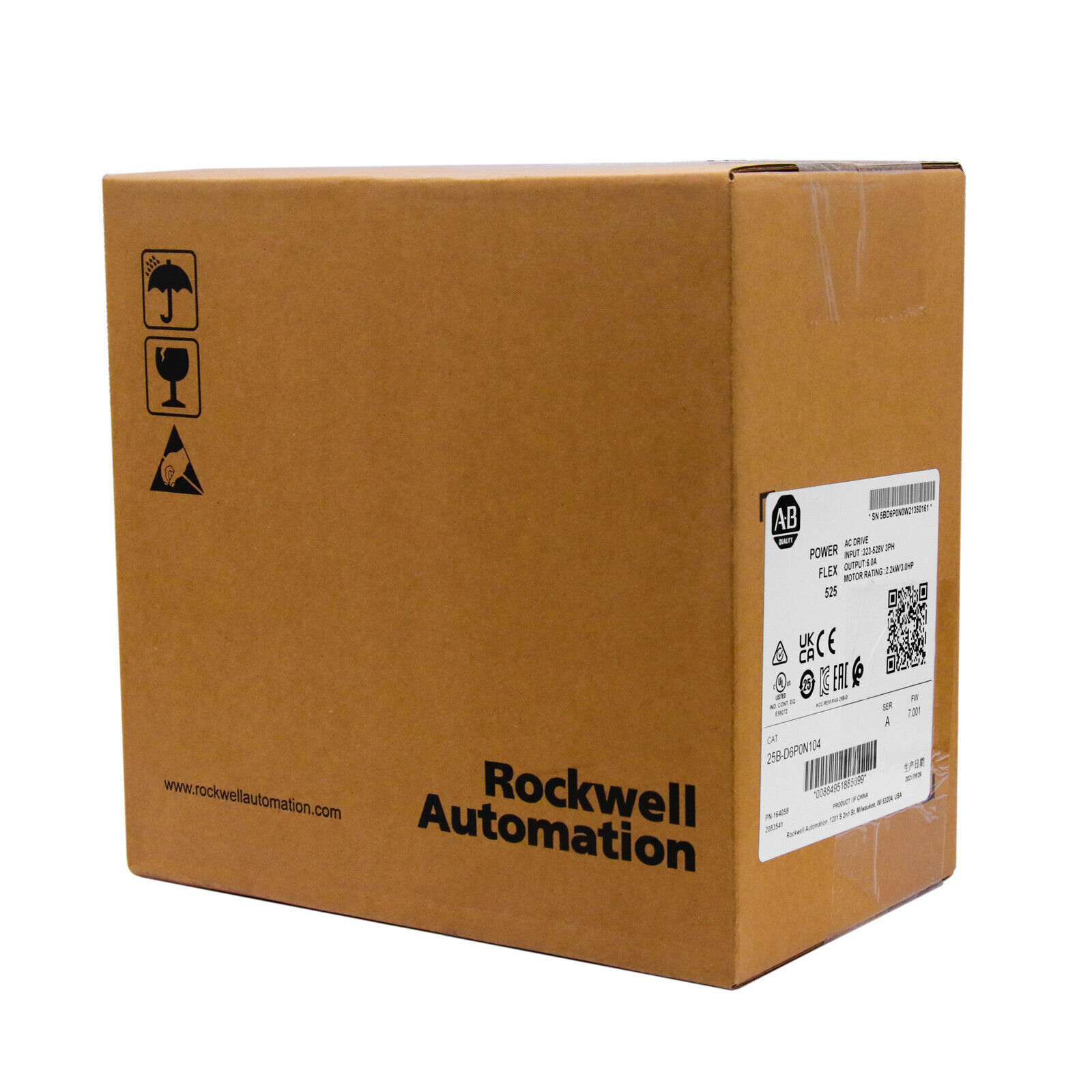 New 25B-D6P0N104 AB 25B D6P0N104 525 2.2kW 3Hp AC Drive 25BD6P0N104 PLC 1PC US