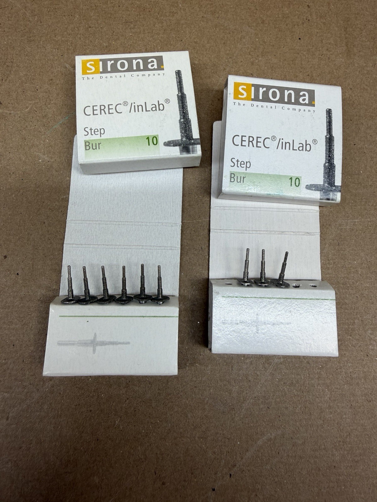 Sirona CEREC / inLab Compact 3 – Step Bur 10- 6 Qty. 9 Burs REF: 6089010
