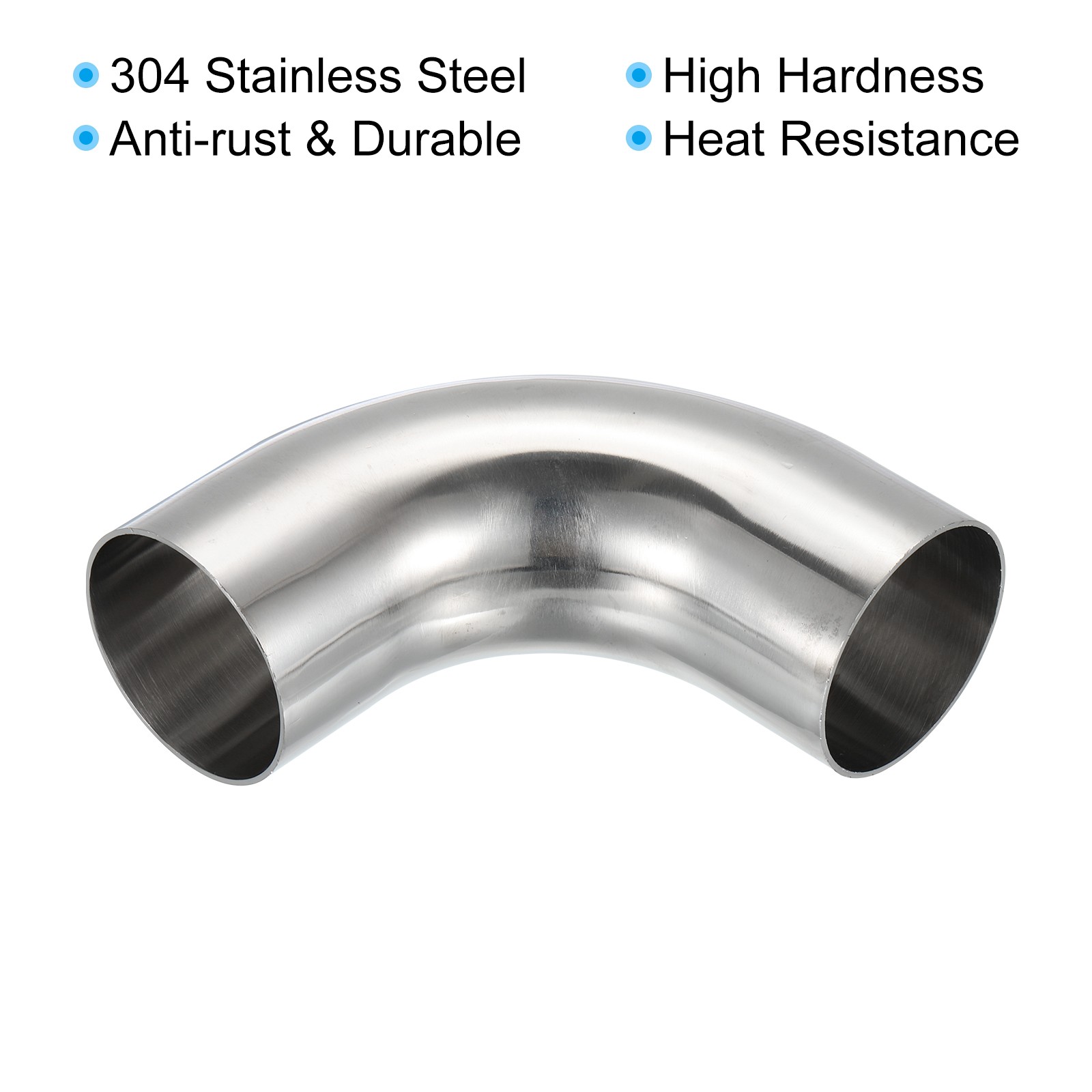 2pcs 90 Degree Mandrel Bend Elbow 2in OD Steel Exhaust Elbow