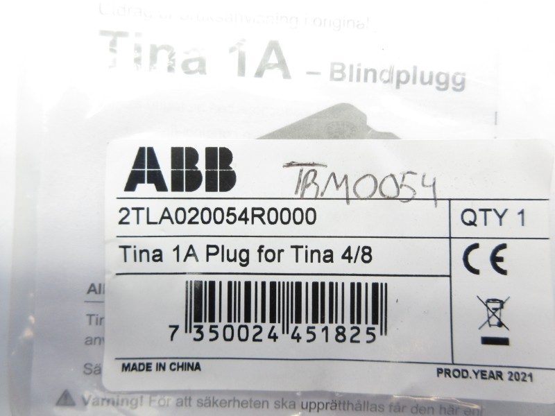 ABB 2TLA020054R0000 TINA1A 1A 4/8″ NSMP