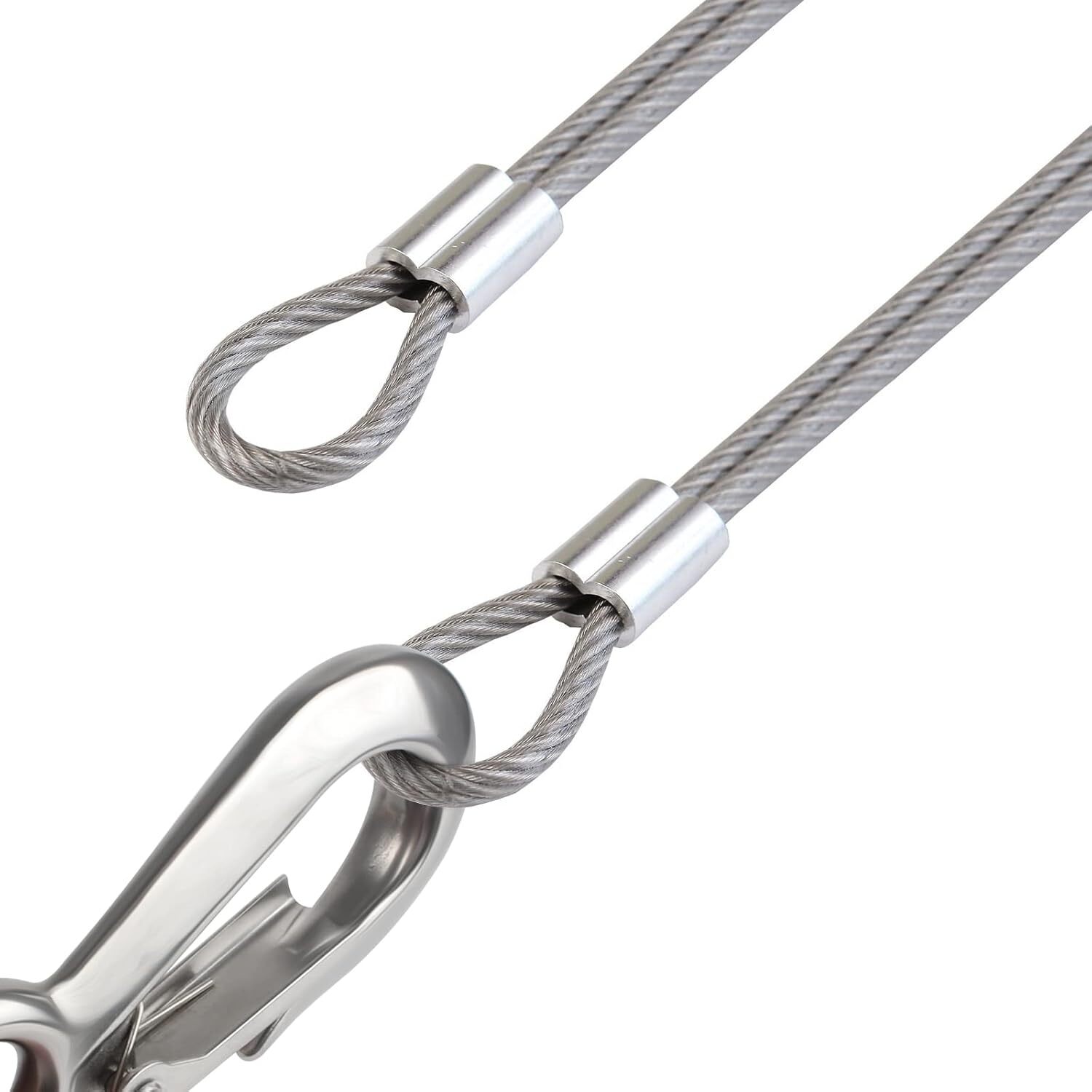 Oval Aluminum Sleeves Clamps for Wire Rope Swage Clip Crimping Loop Sleeve