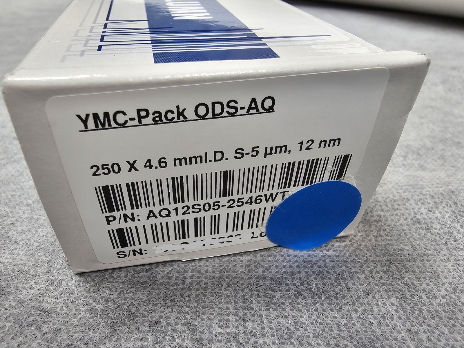 Item number: AQ12S05-2546WT HPLC Column YMC-Pack ODS-AQ,12 nm, S-5µm,250 x 4.6mm