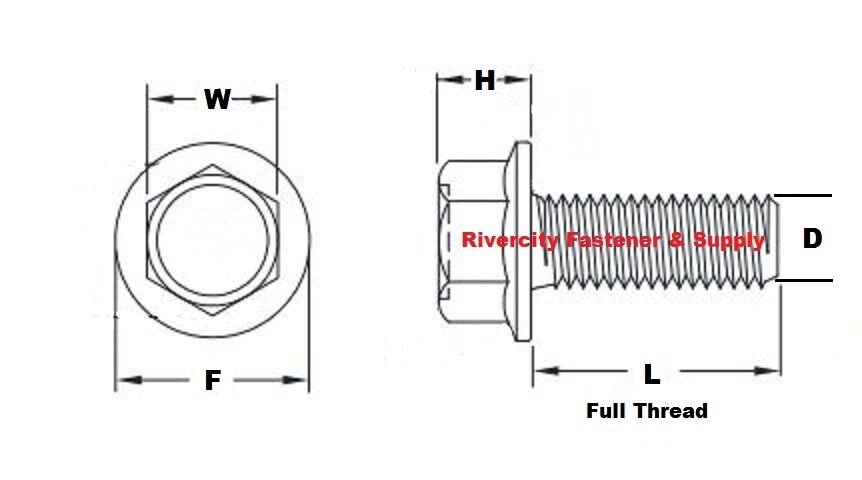 5/16-18×1 Flange Bolts 5/16×18 x 1″ Stainless Steel Screws 5/16-18 x 1
