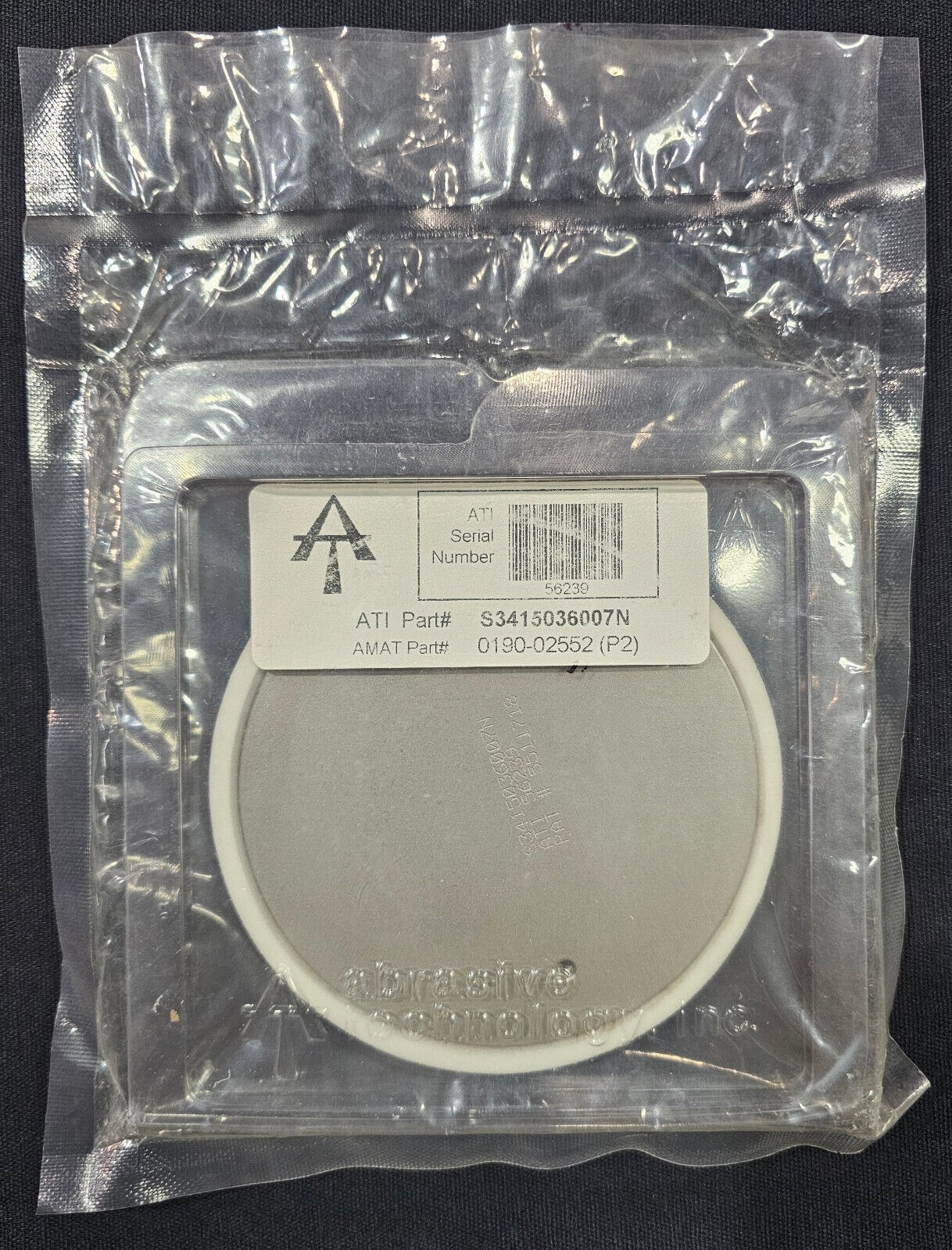 Abrasive Technology Infinity Diamond Polishing Pad AMAT 0190-02552 ATI S34150360