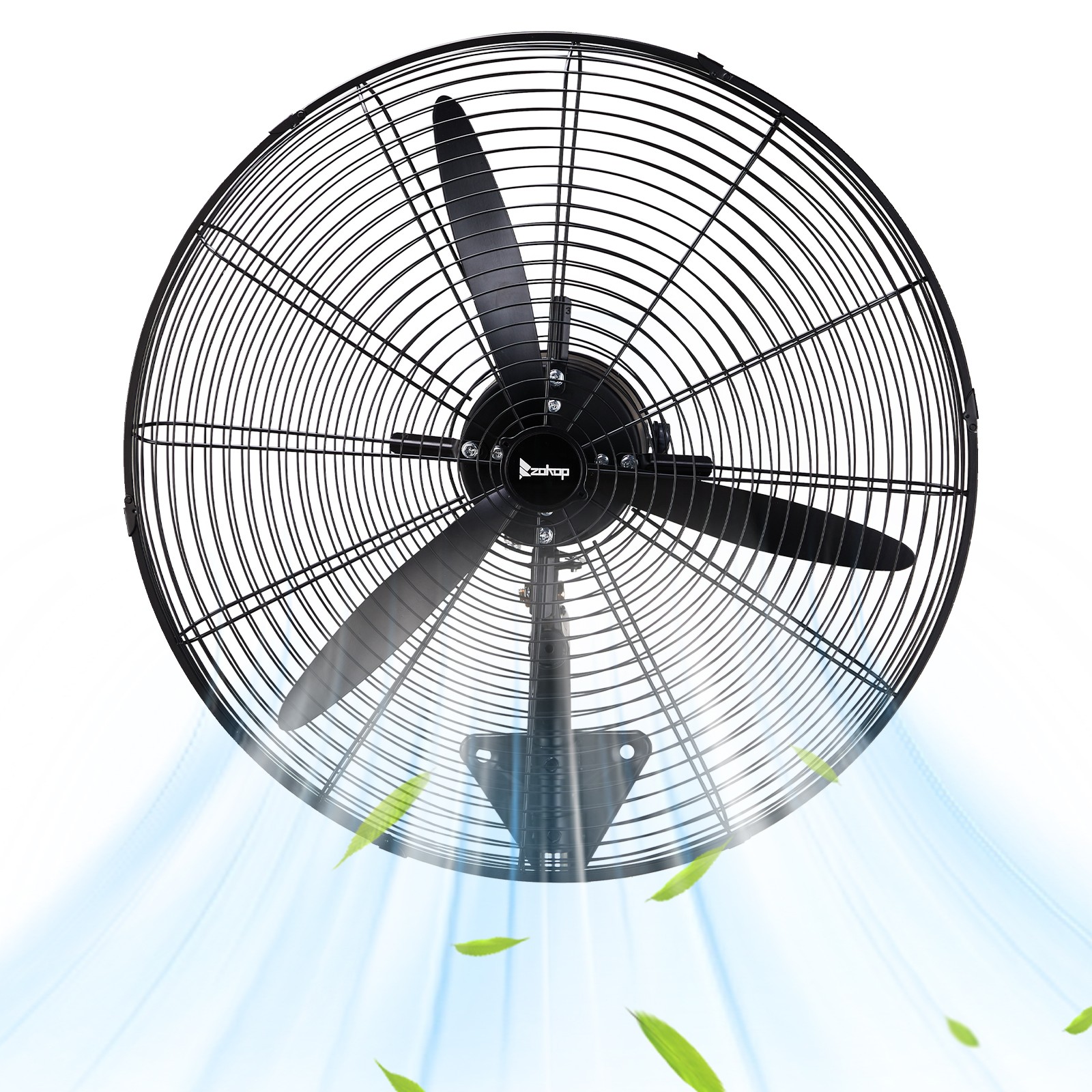 20” Industrial Wall Mount Fan Oscillating, 4-Speed High Velocity Max. 4963 CFM