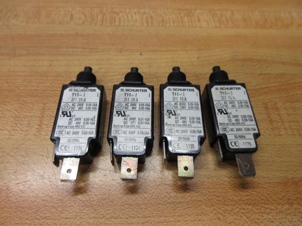 Schurter T11-311 10A Circuit Breaker T11311 (Pack of 4)