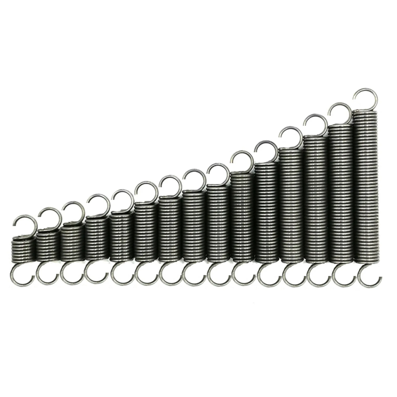 Spring Steel Tension Spring 0.3mm-2mm Wire Dia Hook Eyelets Clamp Spiral Spring