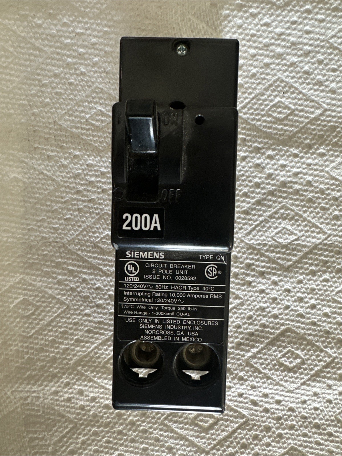 Siemens QN2200 240V Circuit Breaker