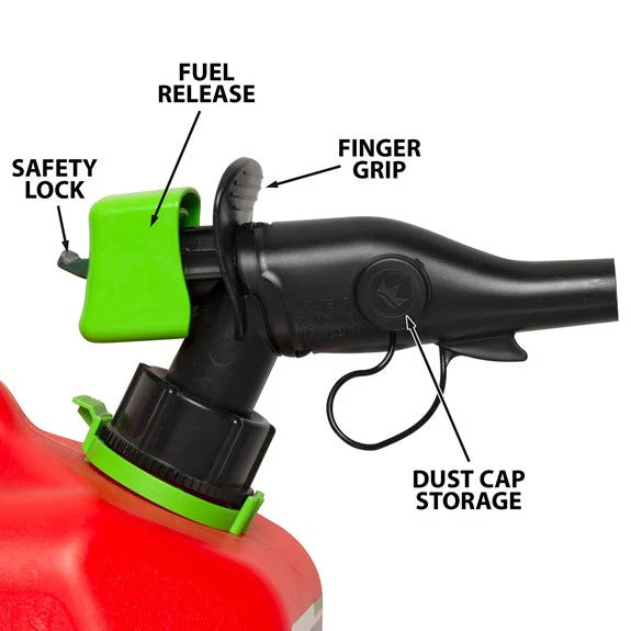 Scepter 2 Gallon Smart Control Gas Can | FR1G253 Red Portable Fuel Container
