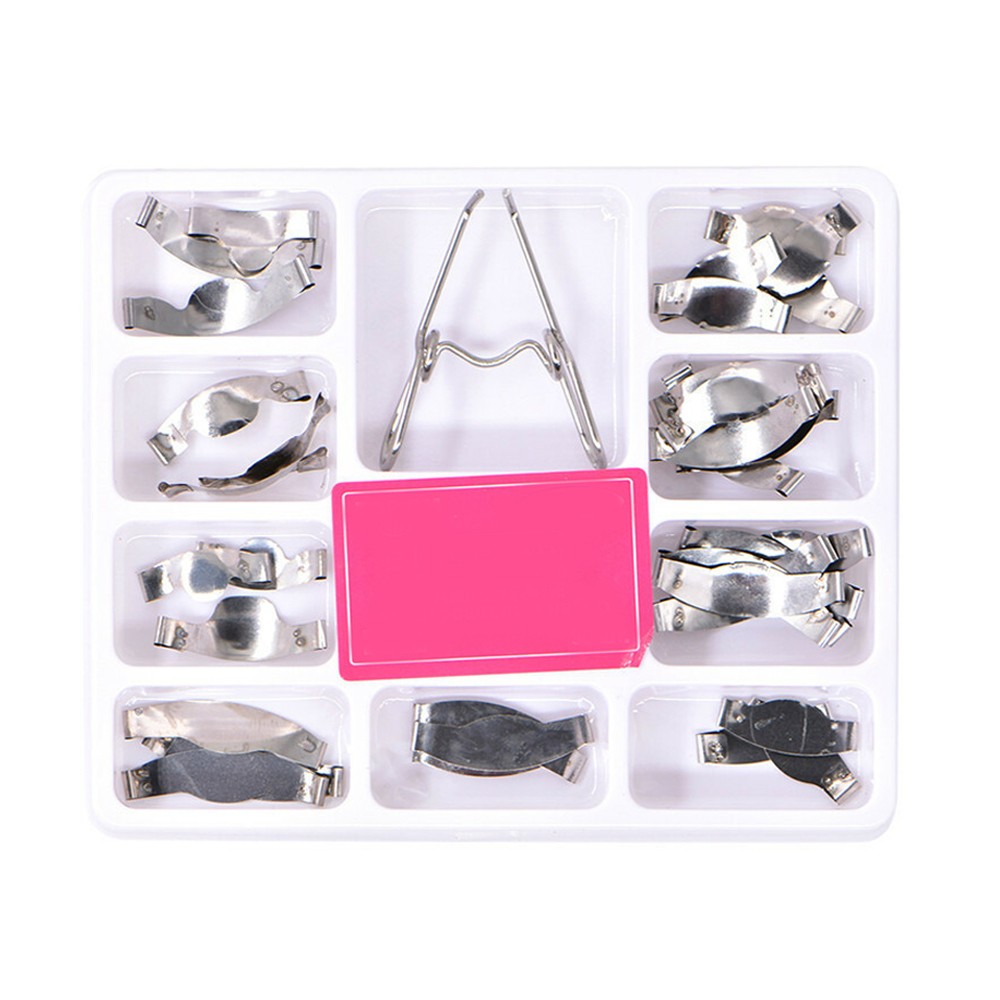 New Dental Saddle Contoured Metal Matrices Matrix 36pcs/1 set with Springclip