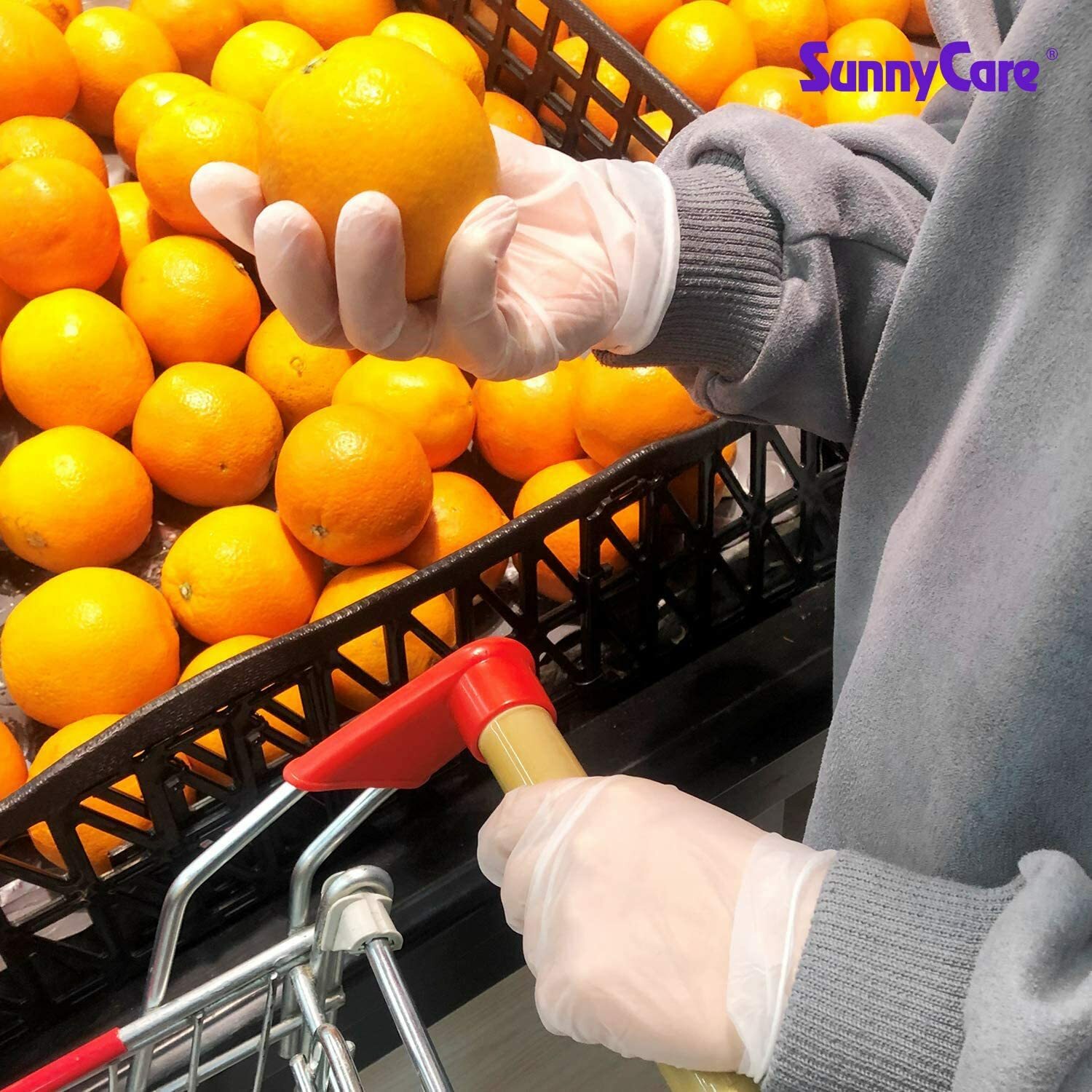 10 x 10 = 1.000 pcs Vinyl Gloves Powder- free Size X LARGE Sunny-care Fast Ship