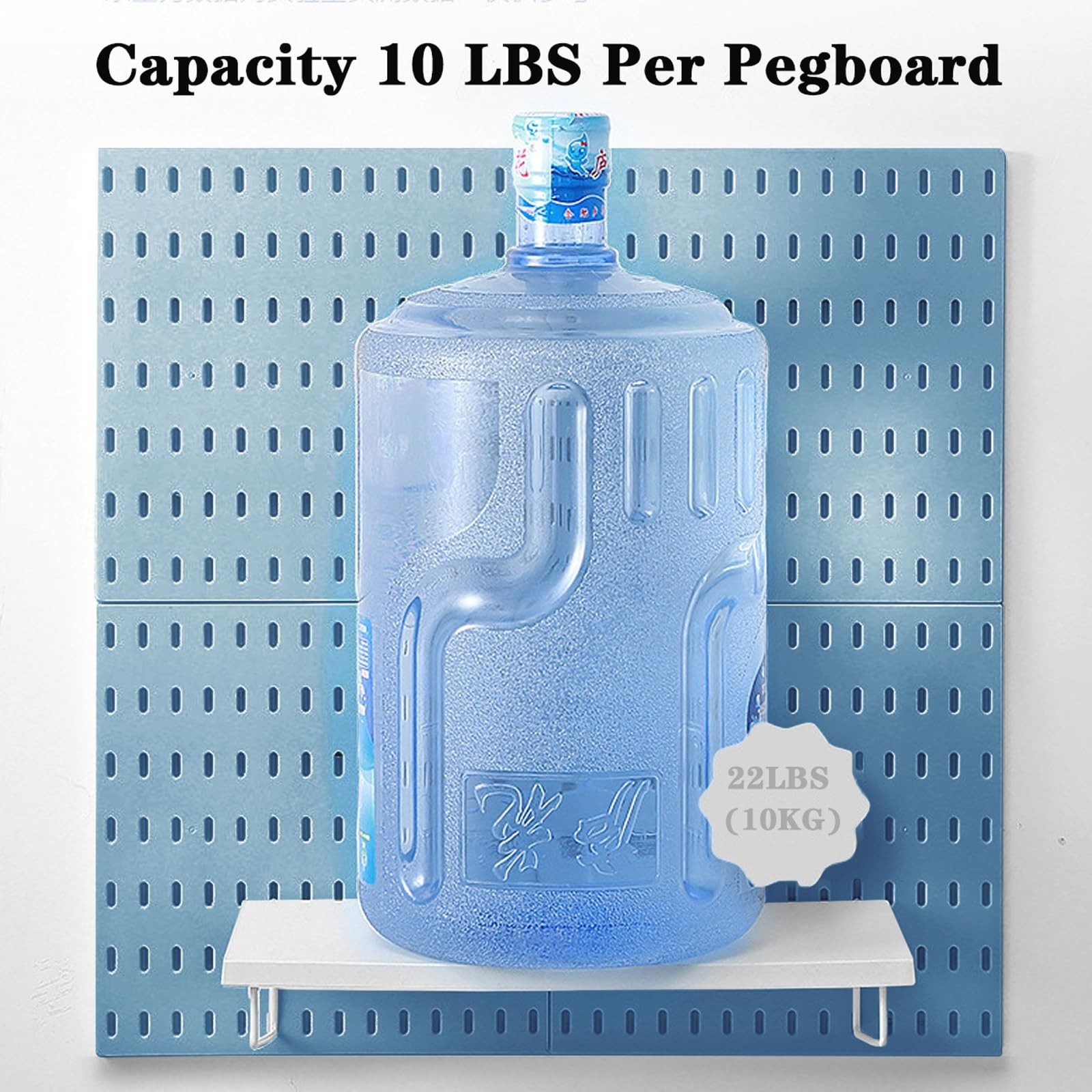 22″x22″ Pegboard Combination Kit Wall Organizer Kit – 4 Panels & 14 Hooks for…