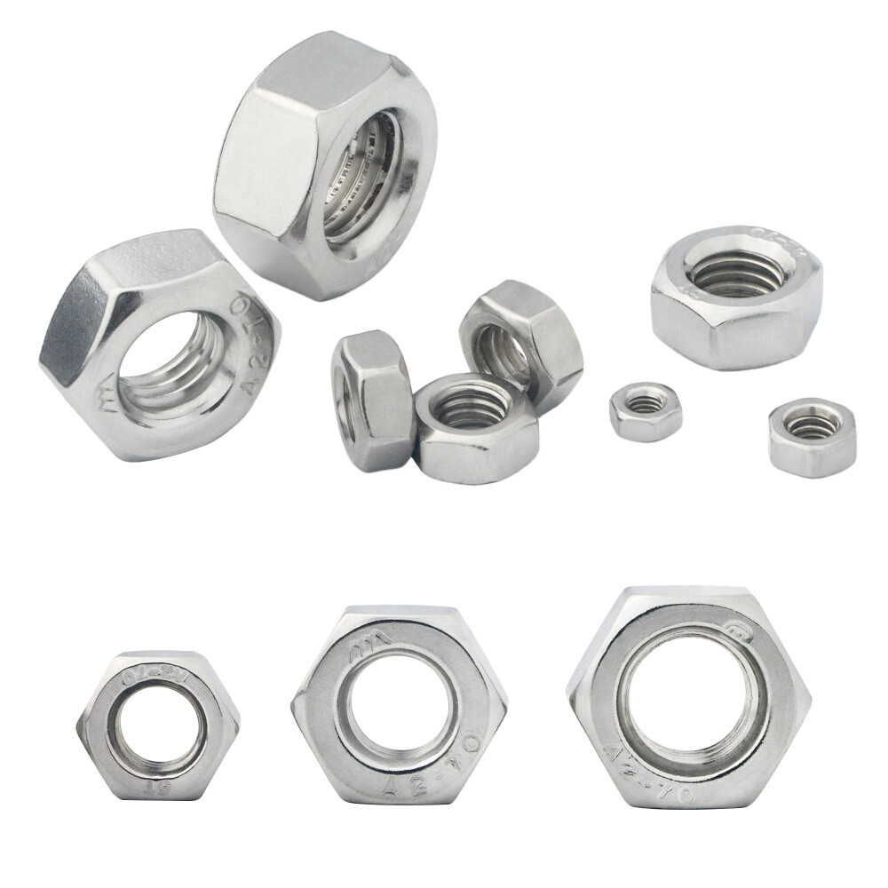 150 PCS Assorted Stainless Steel Hex Nuts Assortment Kit M3 M4 M5 M6 M8 M10 M12