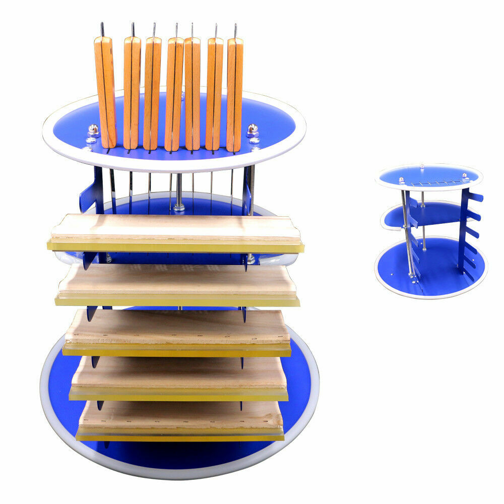 3 Layer Desktop Screen Printing Rotary Storage Rack for Squeegee Spatulas