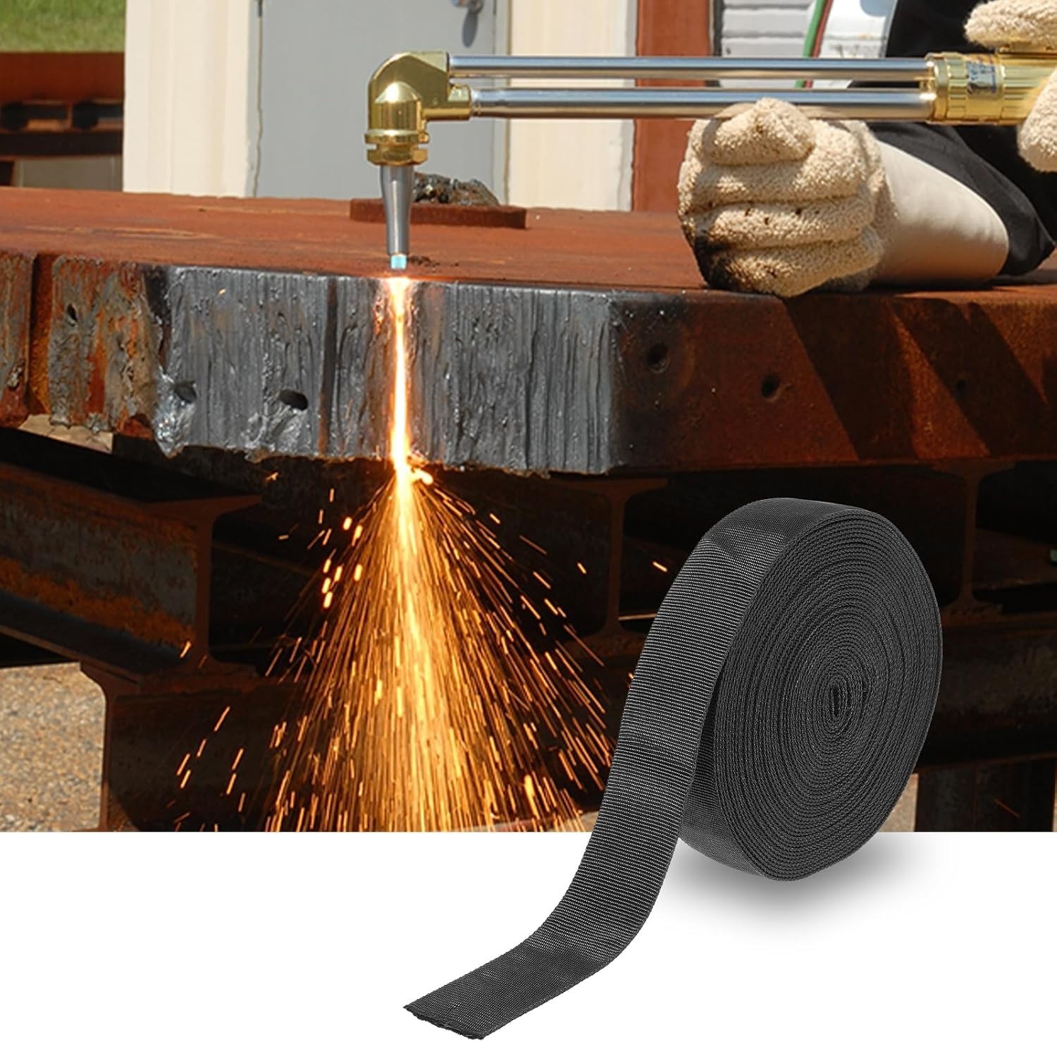 33ft Nylon Hydraulic Hose Protector Sleeve Black Protective Sheath Cable Wrap