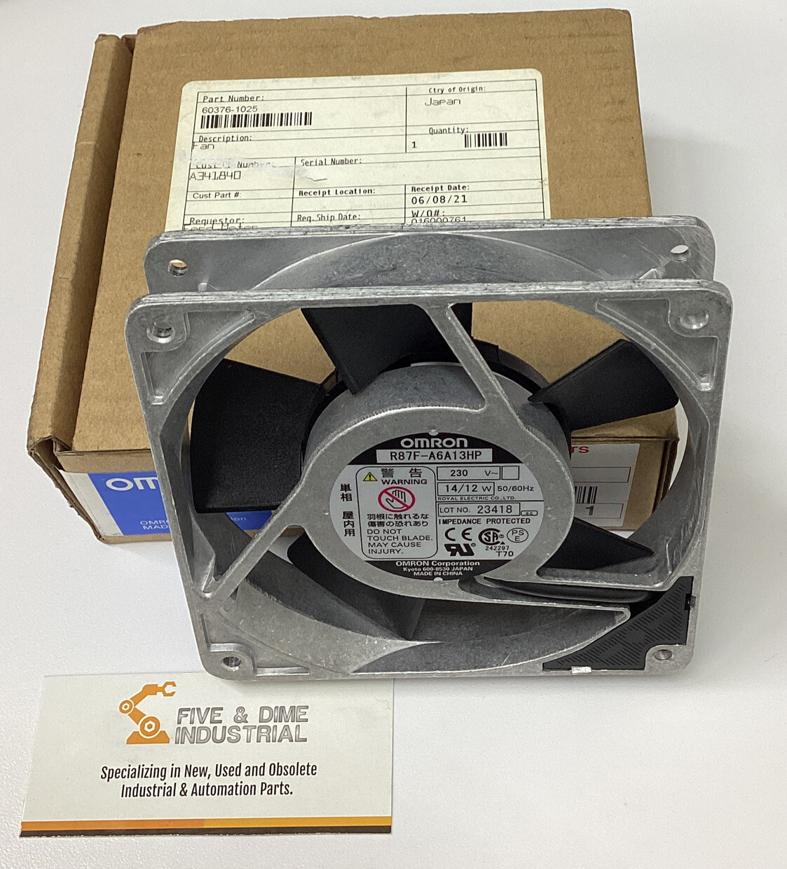 Omron / KawaSaki R87F-A6A13HP Axial Fan (CL202)