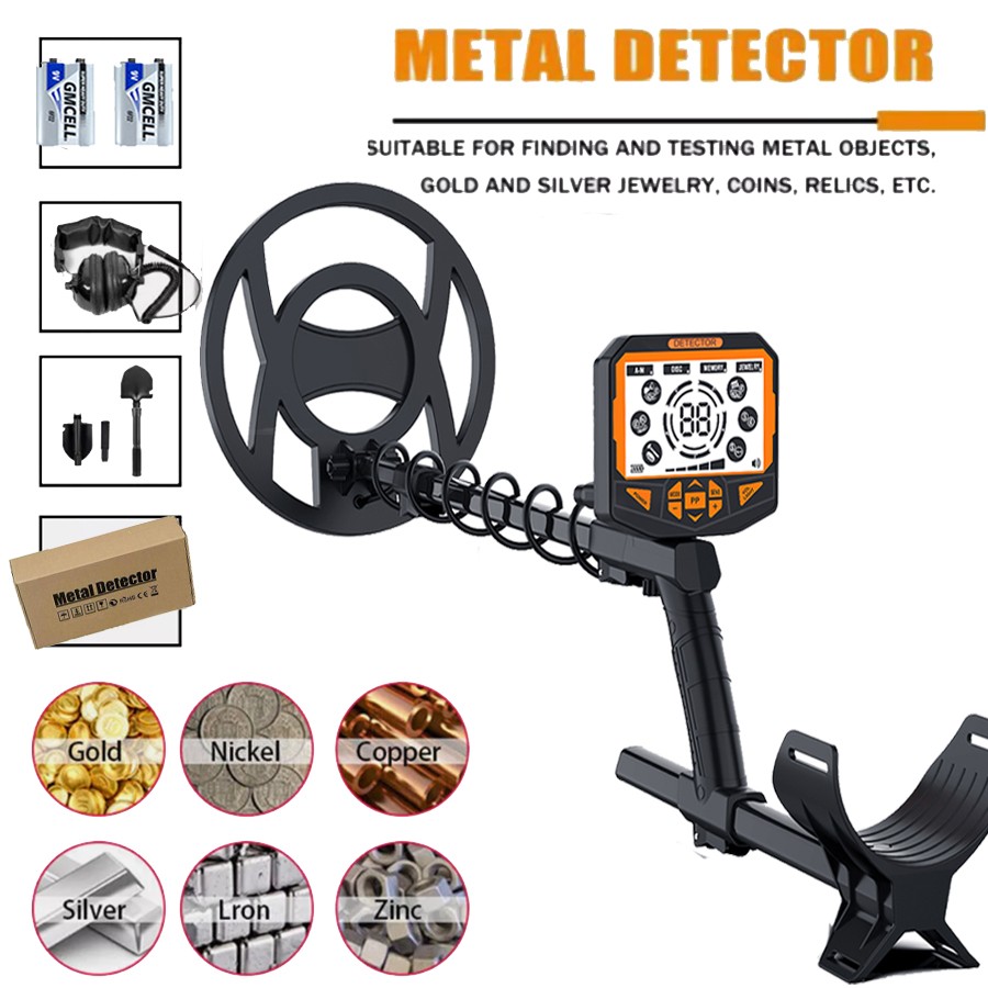 Metal Detector – 5.8KHz,Adjustable Sensitivity,22cm Depth for Coins/Jewelry