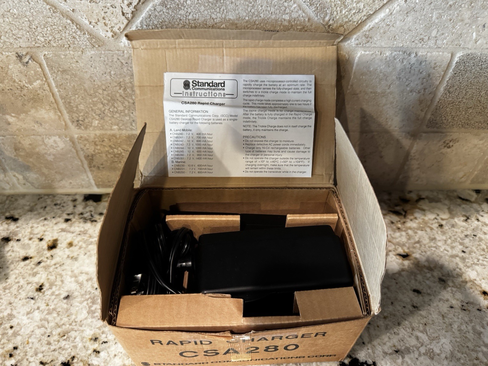 Standard HX230S Marine VHF Handheld Radio w/ Charger, Antenna & Original Box
