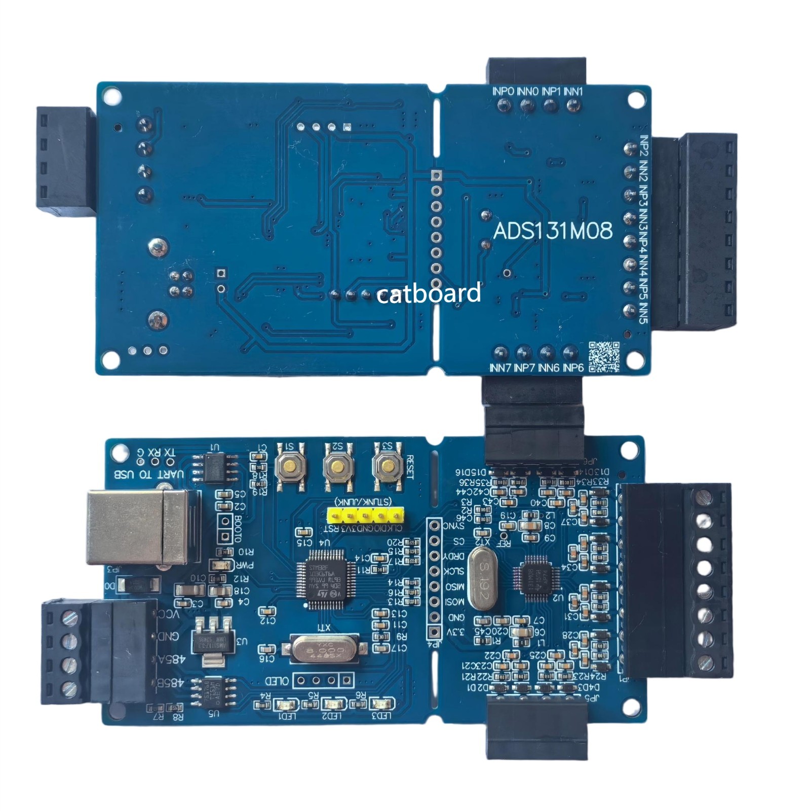 ADS131M08 Module – 24-bit High-Precision ADC with 8-Channel Input Data via USB