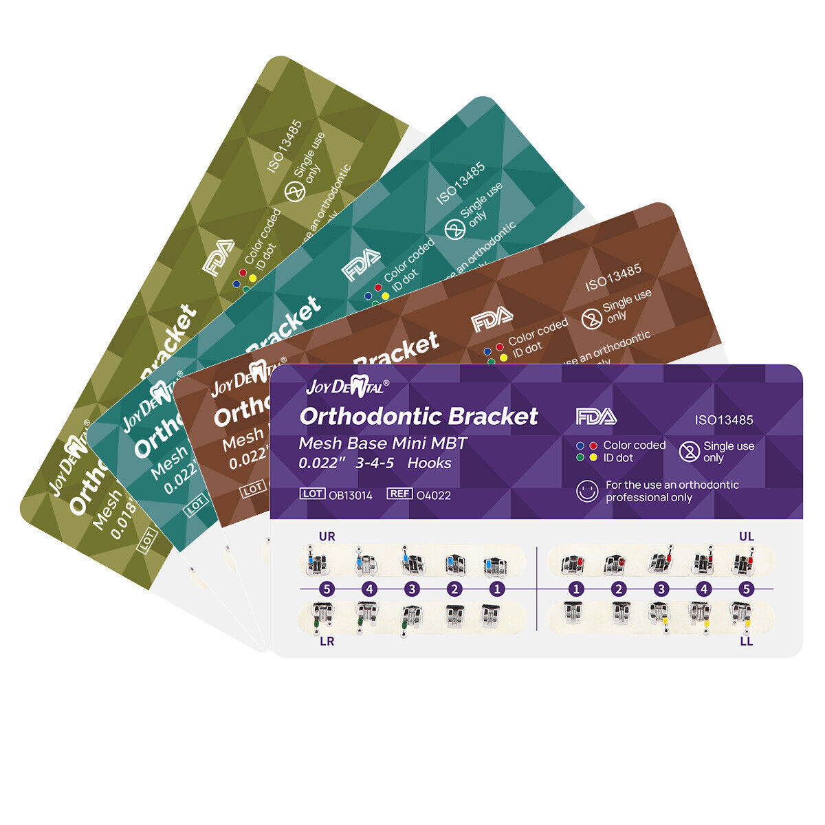 20X Soportes metálicos para ortodoncia Dental Mini Roth/MBT 022/018 ganchos 345