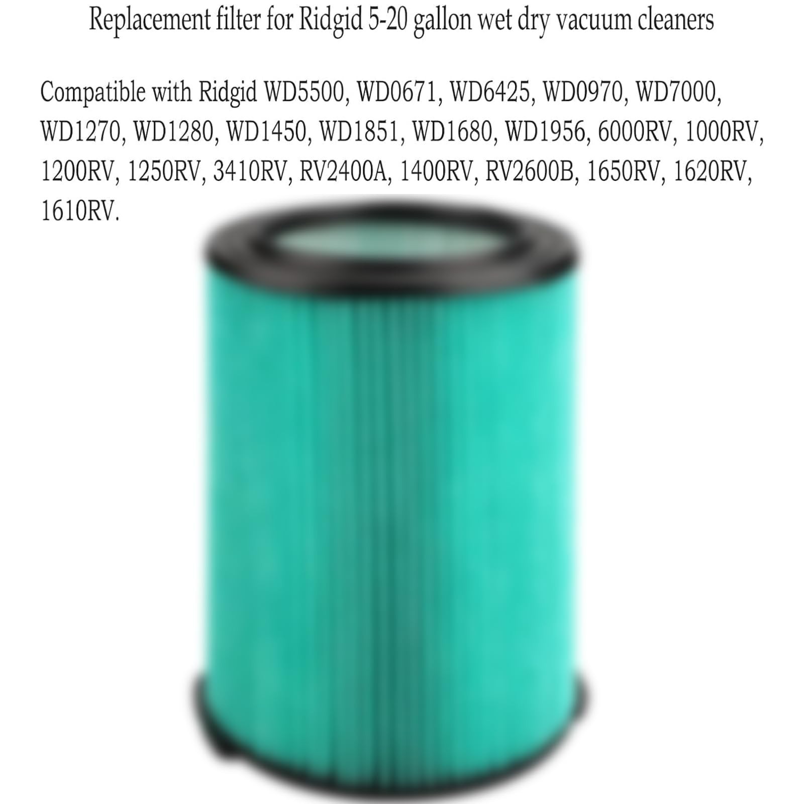 VF6000 Filter for Ridgid 5-20 Gallon Wet Dry Vacuums, 5-Layer HEPA Filter Fit…