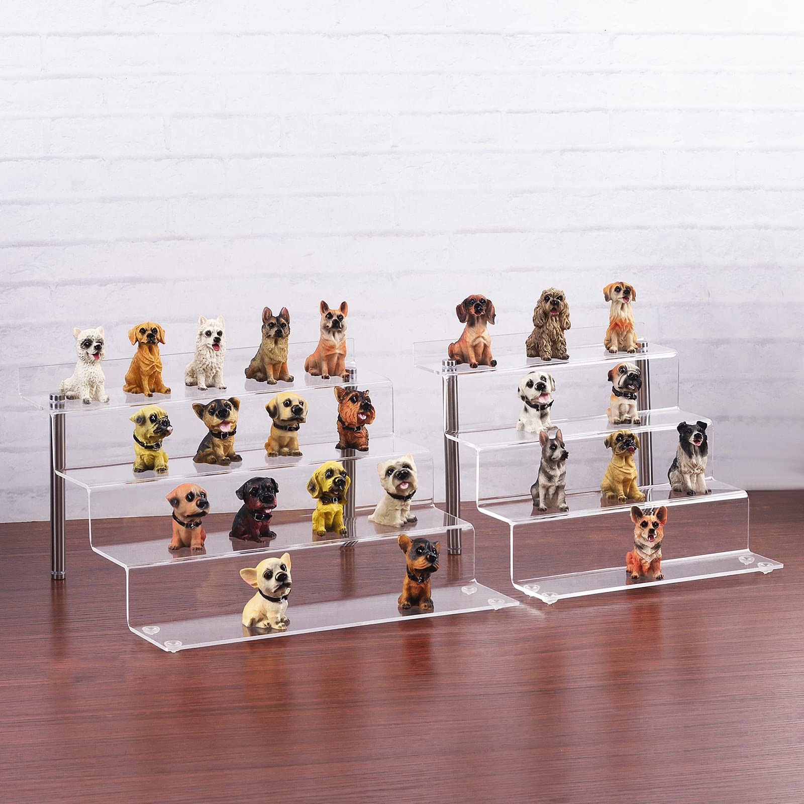 Clear Acrylic Display Riser 4 Tier Stand For Collectibles Perfume Cupcakes 9×8.3